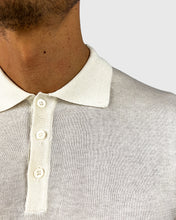 Load image into Gallery viewer, TOMBOLINI WM3SZMFL-TB SS CREAM KNITTED POLO