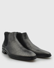 Load image into Gallery viewer, VINCENT & FRANKS W24CROC BLACK CROCODILE CHELSEA BOOT