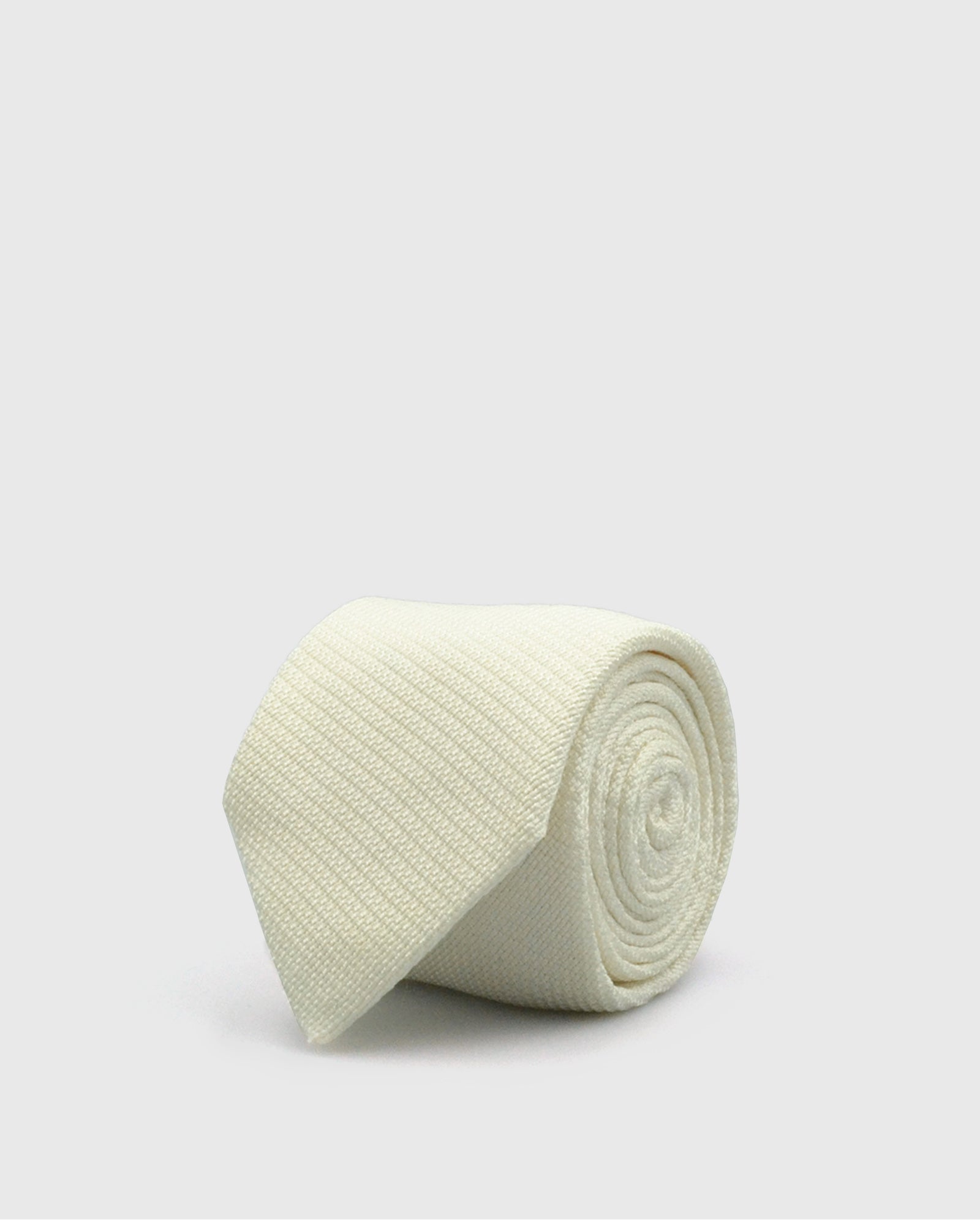 FRANCKINO SARTORIA SS22FS-1 TIPPED 3F GARZA IVORY SILK TIE