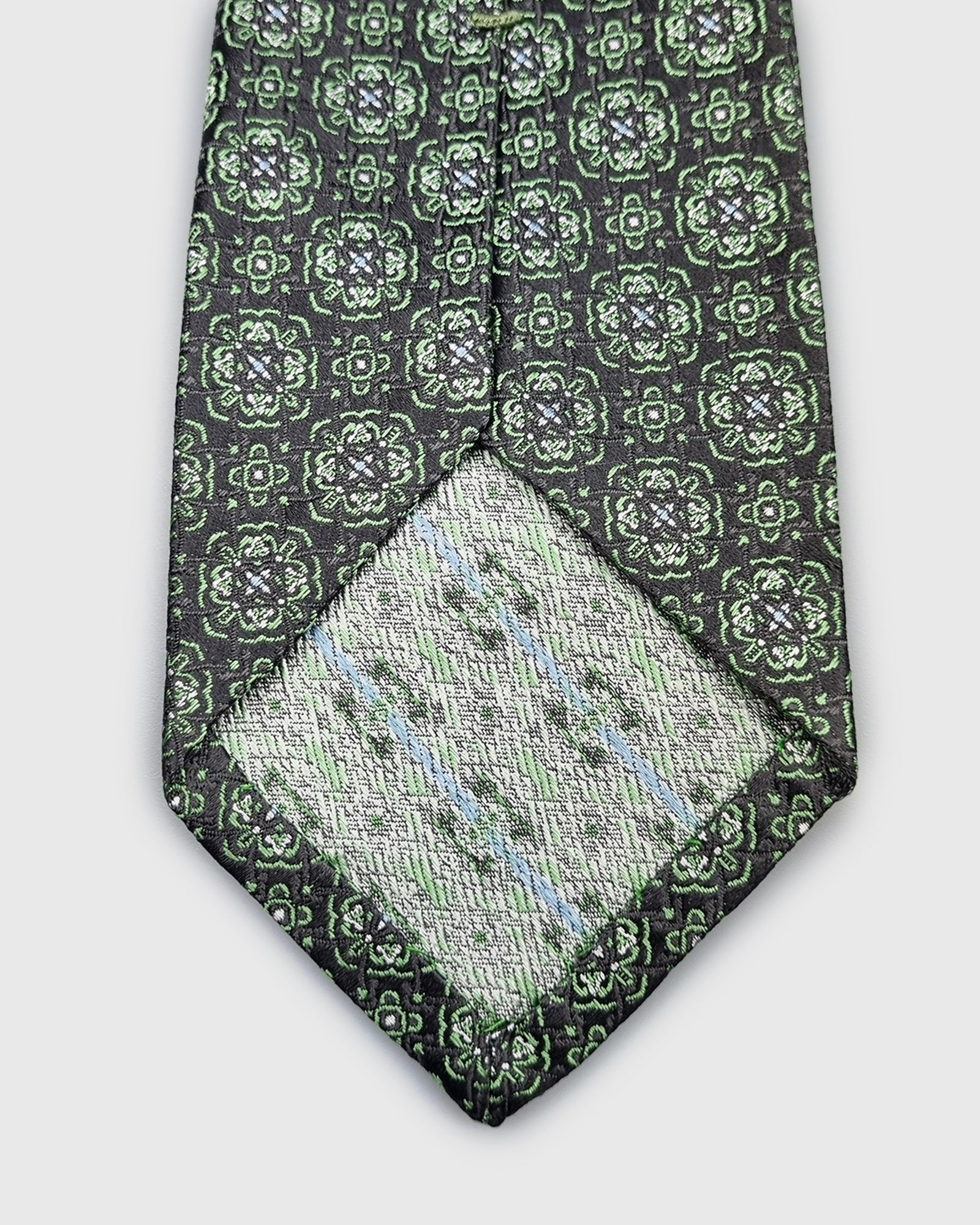 FRANCKINO SARTORIA SS22FS-13 UNTIPPED 3F GREEN SILK TIE