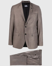 Load image into Gallery viewer, KARL LAGERFELD 105200 SAND HOUNDS-TOOTH SUIT
