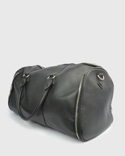 Load image into Gallery viewer, KARL LAGERFELD 8015930-990 BLACK CALF LEATHER TRAVEL BAG