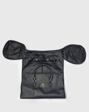 Load image into Gallery viewer, KARL LAGERFELD 8015930-990 BLACK CALF LEATHER TRAVEL BAG