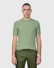 Load image into Gallery viewer, VINCENT & FRANKS S24VF2-SC AVOCADO SS ZIG-ZAG KNITTED CREW