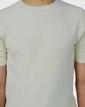 Load image into Gallery viewer, VINCENT & FRANKS S24VF2-SC CREAM SS ZIG-ZAG KNITTED CREW