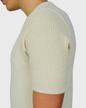 Load image into Gallery viewer, VINCENT & FRANKS S24VF2-SC CREAM SS ZIG-ZAG KNITTED CREW