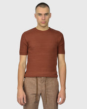 Load image into Gallery viewer, VINCENT & FRANKS S24VF2-SC NUTMEG SS ZIG-ZAG KNITTED CREW