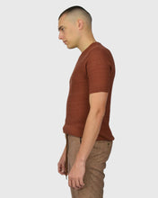 Load image into Gallery viewer, VINCENT & FRANKS S24VF2-SC NUTMEG SS ZIG-ZAG KNITTED CREW