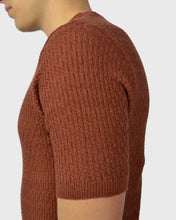Load image into Gallery viewer, VINCENT & FRANKS S24VF2-SC NUTMEG SS ZIG-ZAG KNITTED CREW