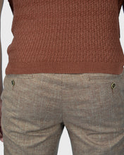 Load image into Gallery viewer, VINCENT & FRANKS S24VF2-SC NUTMEG SS ZIG-ZAG KNITTED CREW