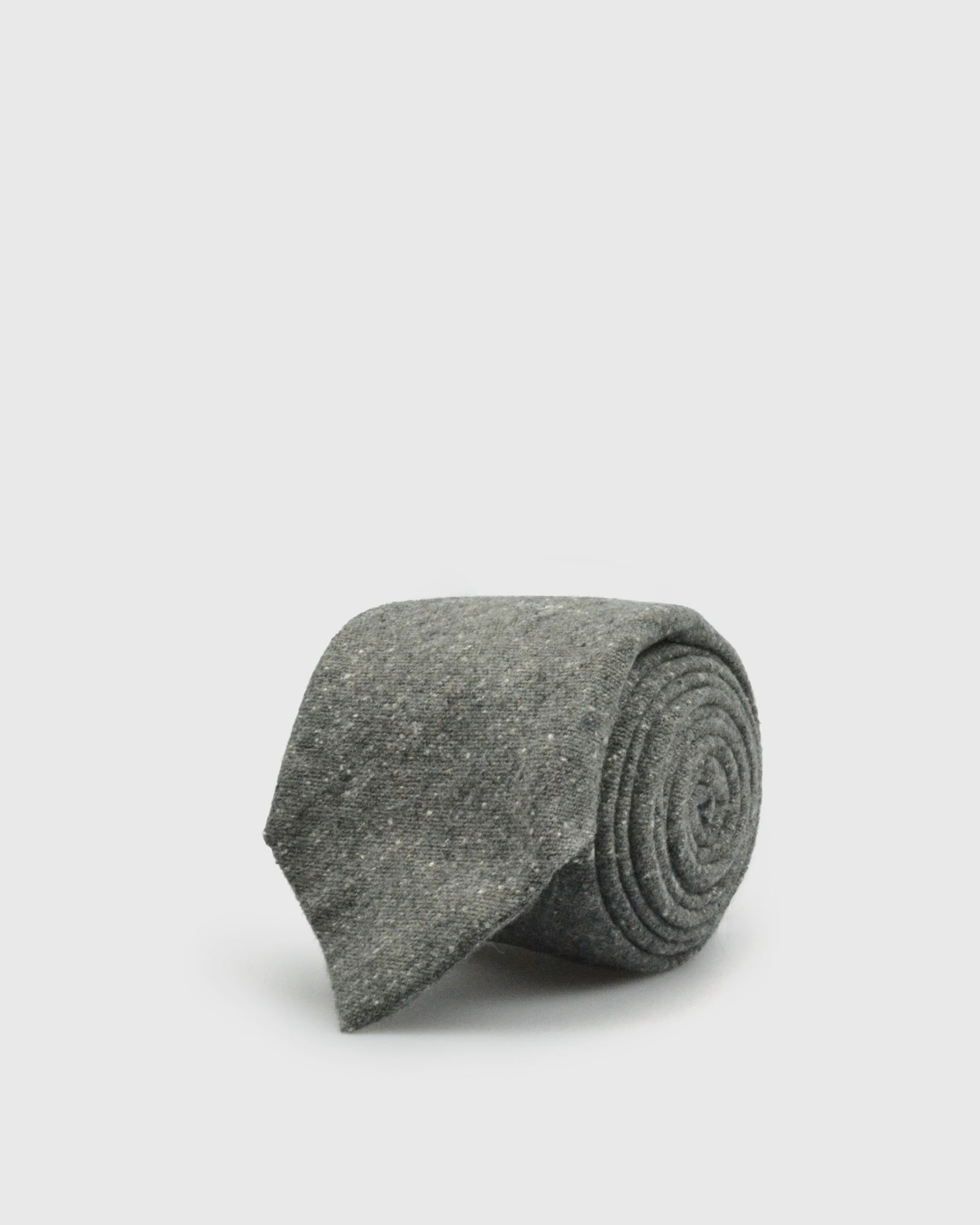 FRANCKINO SARTORIA SS22FS-5 TIPPED 3F PEPPER WOOL TIE