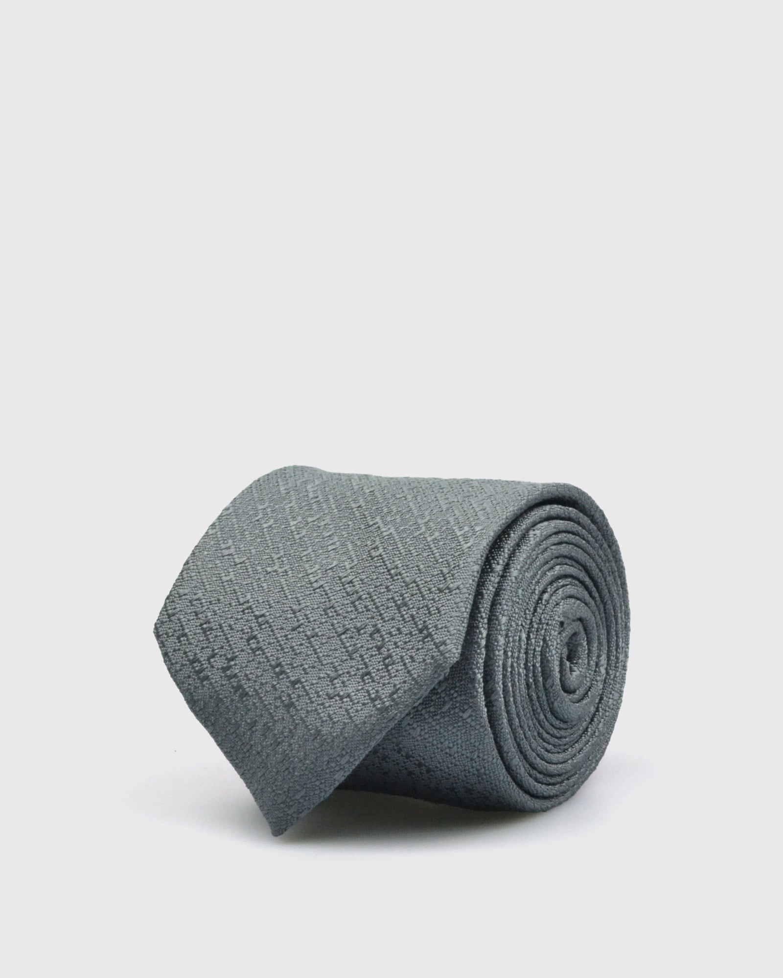 FRANCKINO SARTORIA SS22FS-16 TIPPED 3F CHARCOAL SILK TIE
