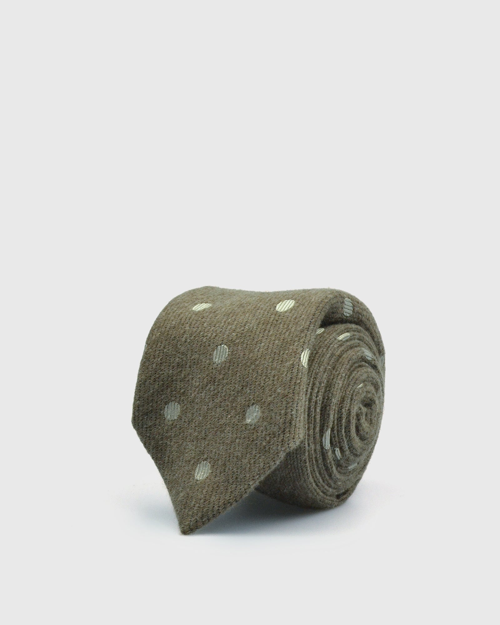 FRANCKINO SARTORIA SS22FS-8 TIPPED 3F TAUPE WOOL TIE