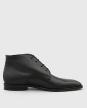 Load image into Gallery viewer, VINCENT & FRANKS VFW26 BLACK BIRDS-EYE DERBY LEATHER BOOT
