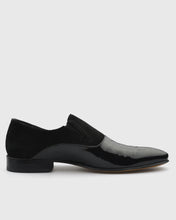 Load image into Gallery viewer, VINCENT & FRANKS VFS25LO SUEDE & PATENT BLACK LOAFER