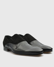 Load image into Gallery viewer, VINCENT & FRANKS VFS25LO SUEDE & PATENT BLACK LOAFER