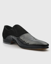Load image into Gallery viewer, VINCENT & FRANKS VFS25LO SUEDE & PATENT BLACK LOAFER