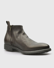 Load image into Gallery viewer, VINCENT & FRANKS VFW25 BROWN CLAF LEATHER ZIP ANKLE BOOT