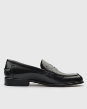 Load image into Gallery viewer, VINCENT & FRANKS W25VF BLACK HIGH-SHINE PENNY LOAFER