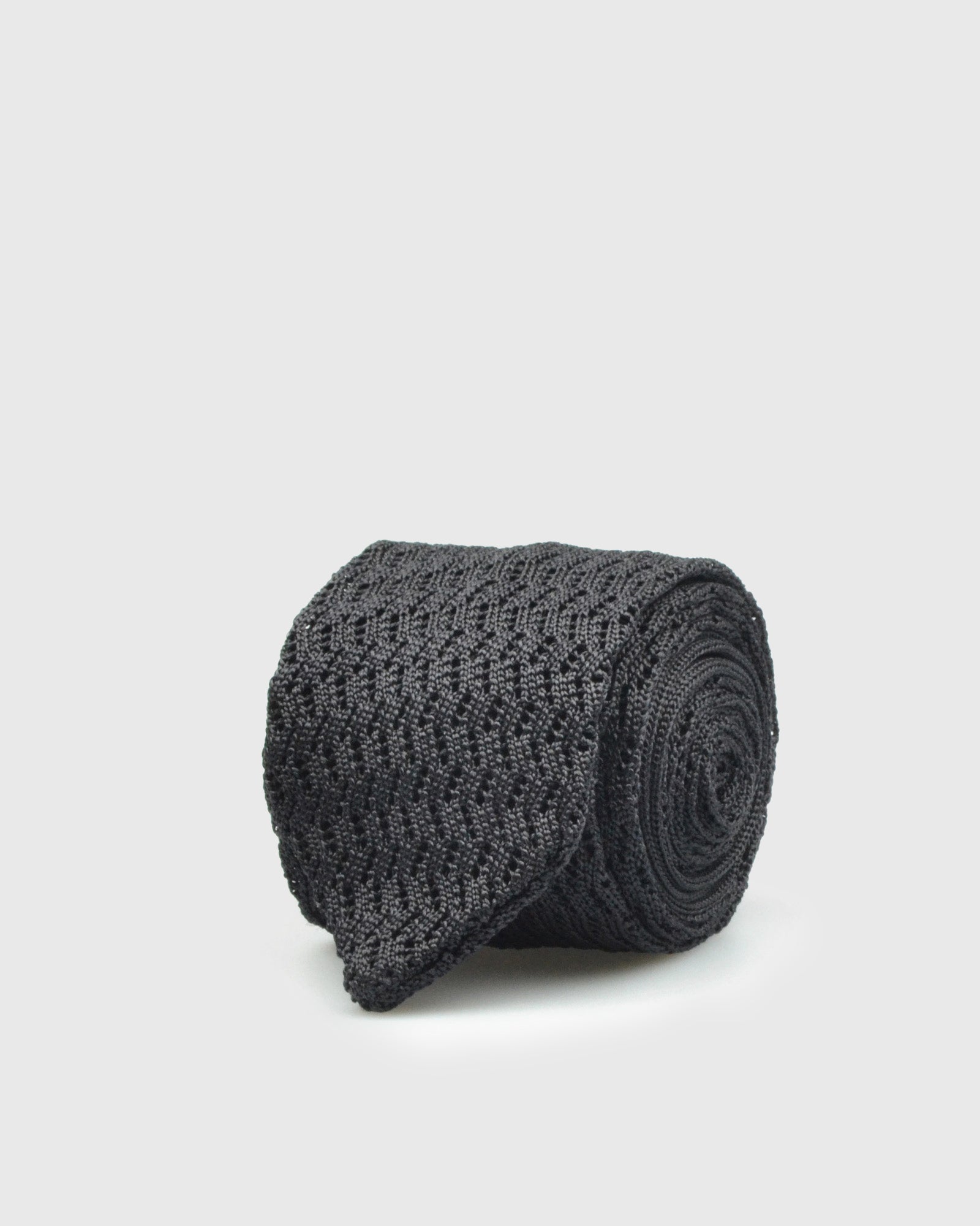 FRANCKINO SARTORIA W23FS V KNITED FUMO SILK TIE