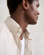 Load image into Gallery viewer, ETON 100013463 SAND STRIPE BUTTON-DOWN COLLAR TWILL SLIM SHIRT