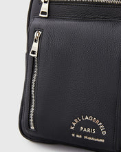 Load image into Gallery viewer, KARL LAGERFELD 815904-990 BLACK CALF LEATHER CROSSBODY BAG