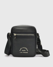 Load image into Gallery viewer, KARL LAGERFELD 815409-990 BLACK CALF LEATHER CROSSBODY BAG