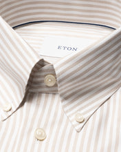 Load image into Gallery viewer, ETON 100013463 SAND STRIPE BUTTON-DOWN COLLAR TWILL SLIM SHIRT
