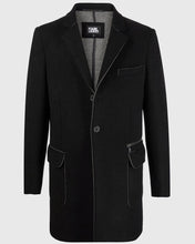 Load image into Gallery viewer, KARL LAGERFELD 502580 BLACK OVERCOAT