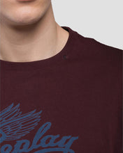 Load image into Gallery viewer, REPLAY M35972660 BURGANDY CREW T-SHIRT