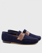 Load image into Gallery viewer, VINCENT & FRANKS VF64_8 NAVY SUEDE LOAFER