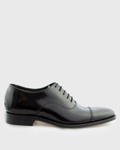 Load image into Gallery viewer, LOAKE SMITH BLACK POLISHED GOODYEAR WELTED OXFORD SHOE