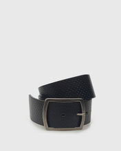 Load image into Gallery viewer, VINCENT & FRANKS / ROUGE 622A ITA BLACK PERFORATED LEATHER BELT
