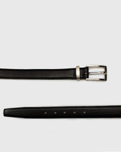 Load image into Gallery viewer, VINCENT & FRANKS / ROUGE 609C ITA BLACK LIZARD LEATHER BELT