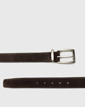 Load image into Gallery viewer, VINCENT & FRANKS / ROUGE 717_34 BROWN SUEDE LEATHER BELT