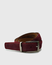 Load image into Gallery viewer, VINCENT & FRANKS / ROUGE 717_34 RED SUEDE LEATHER BELT