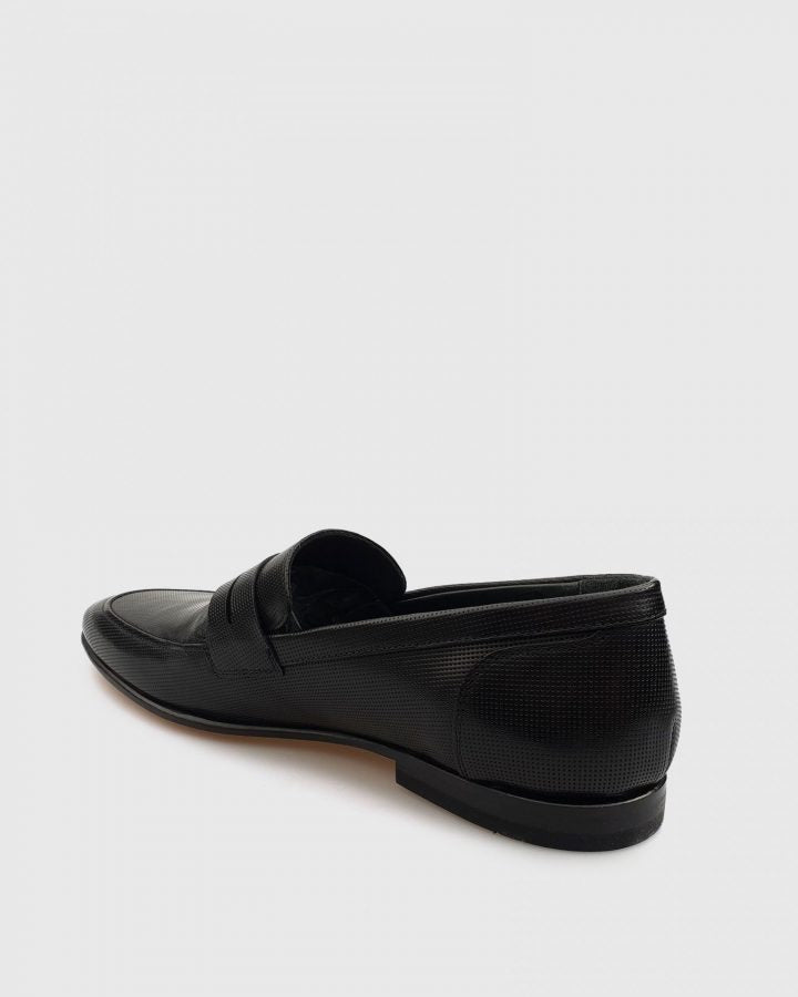 VINCENT & FRANKS VFSS19BEL PERFORATED BLACK LOAFER