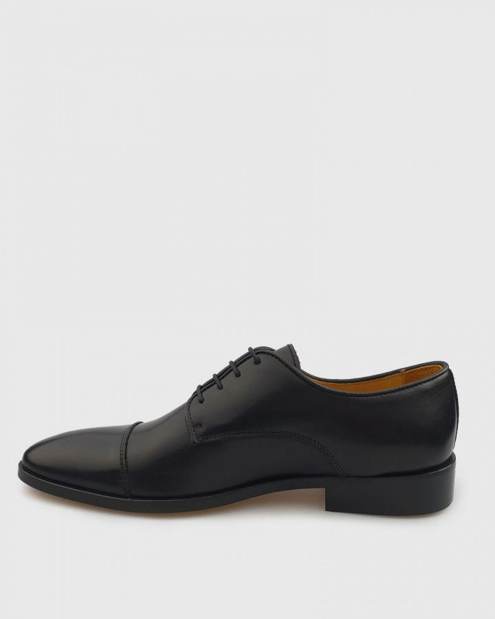 IMASCHI W203371 DERBY LACE TOE CAP BLACK SHOE