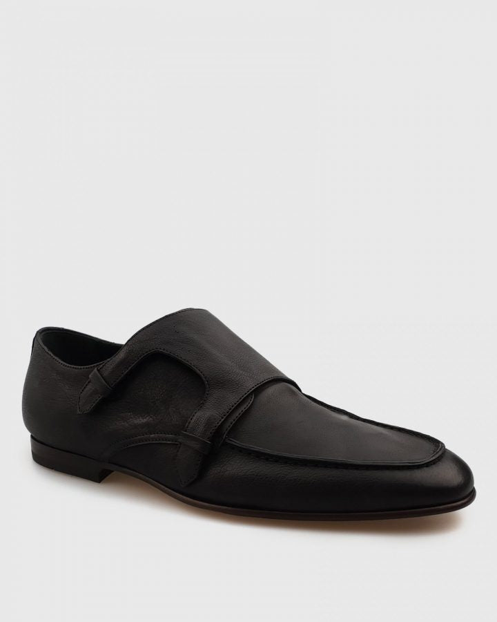 VINCENT & FRANKS VFW20MS  BLACK MONK STRAP SLIP ON