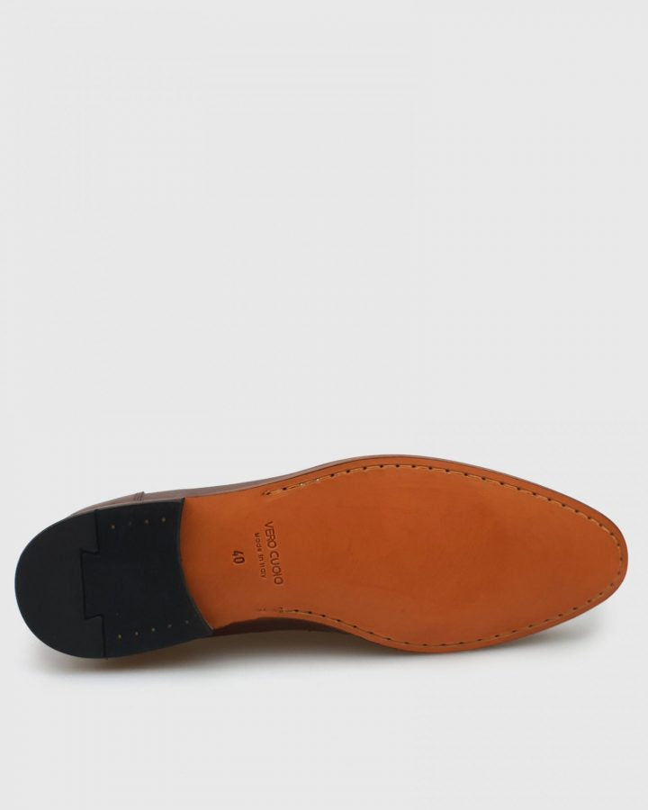 VINCENT & FRANKS VFS19 KANGAROO LEATHER BROWN LOAFER