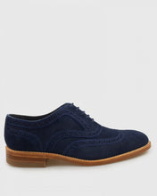 Load image into Gallery viewer, LOAKE RADLEY NAVY GOODYEAR WELTED SUEDE BROGUE SHOES