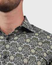 Load image into Gallery viewer, VINCENT & FRANKS S193638029D BLACK LIBERTY PRINT SLIM SC SHIRT