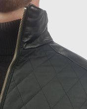 Load image into Gallery viewer, VINCENT & FRANKS W19VFQLT QUILTED BLACK BIKER JACKET