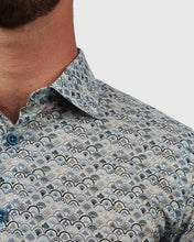 Load image into Gallery viewer, VINCENT & FRANKS S193639108C WATER GREEN LIBERTY PRINT SLIM SC SHIRT