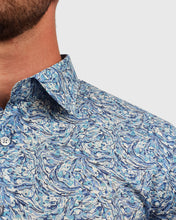 Load image into Gallery viewer, VINCENT & FRANKS S183638145C BLUE LIBERTY PRINT SLIM SC SHIRT