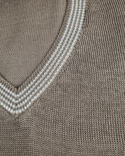 Load image into Gallery viewer, VINCENT & FRANKS S023VF SS TAUPE KNITTED V-NECK