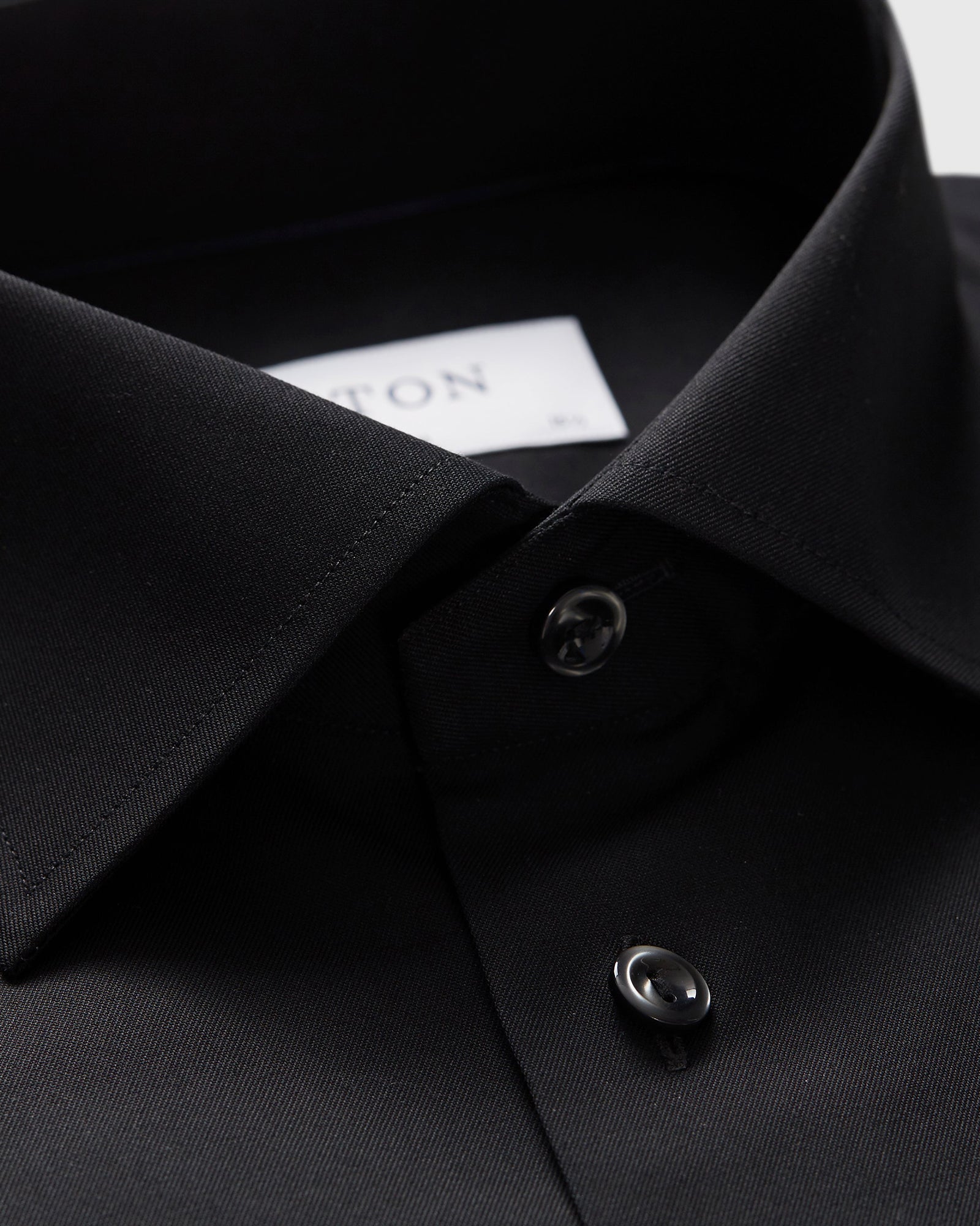ETON 30007951118 BLACK SIGNATURE TWILL SLIM SINGLE CUFF SHIRT