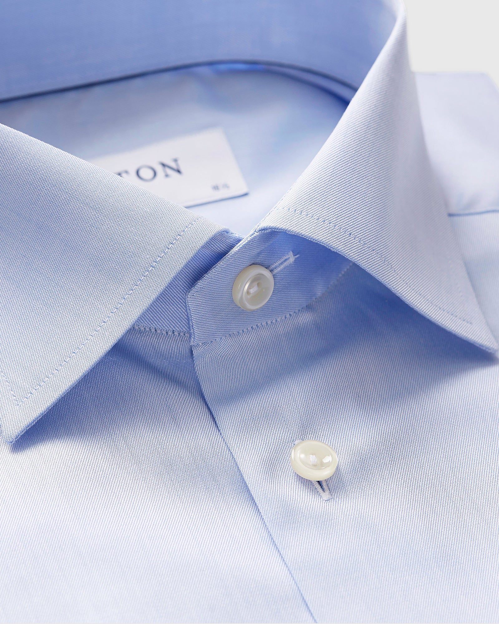 ETON 30007951121 BLUE SIGNATURE TWILL SLIM SINGLE CUFF SHIRT
