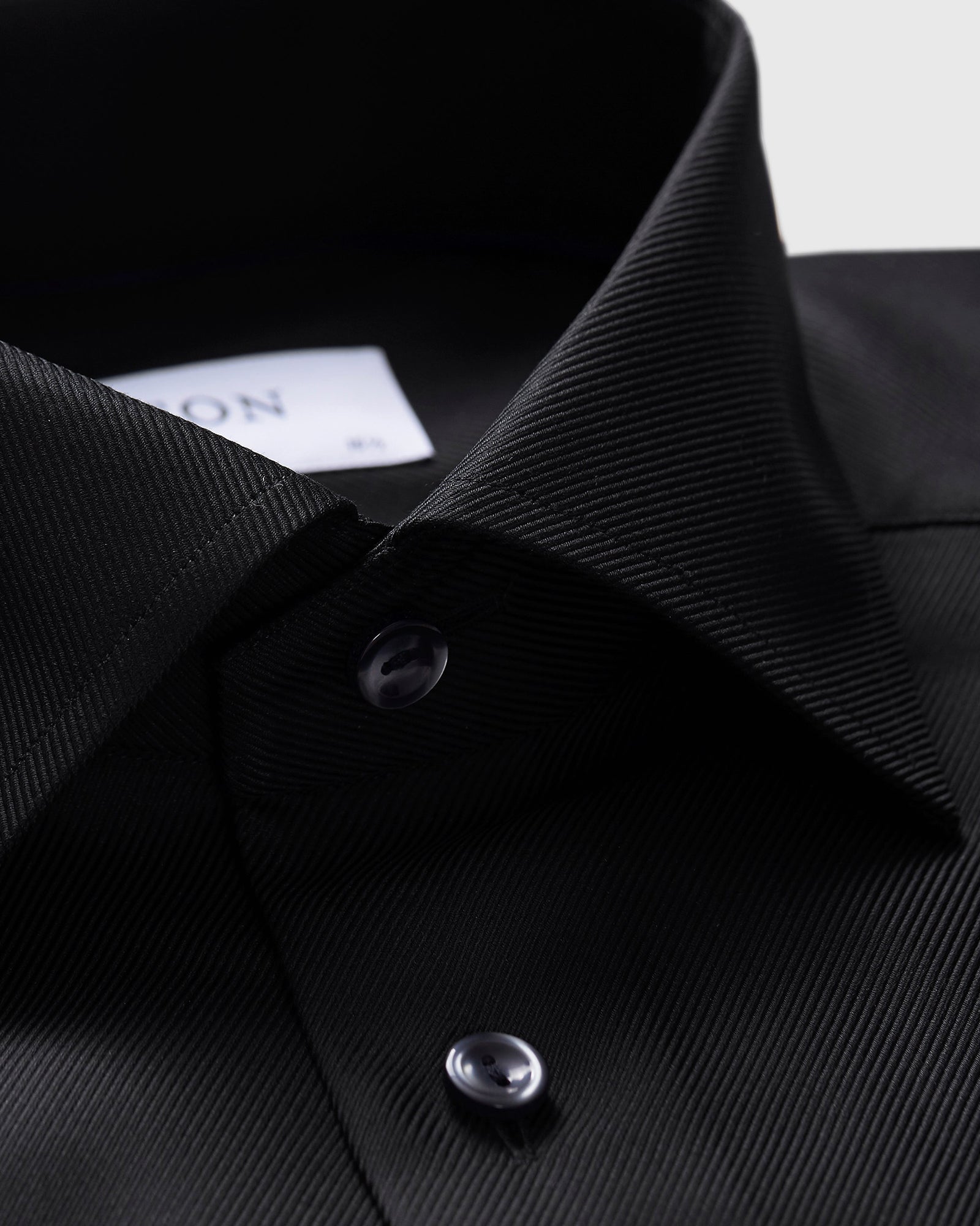 ETON 310079118 BLACK TEXTURED TWILL SC SHIRT