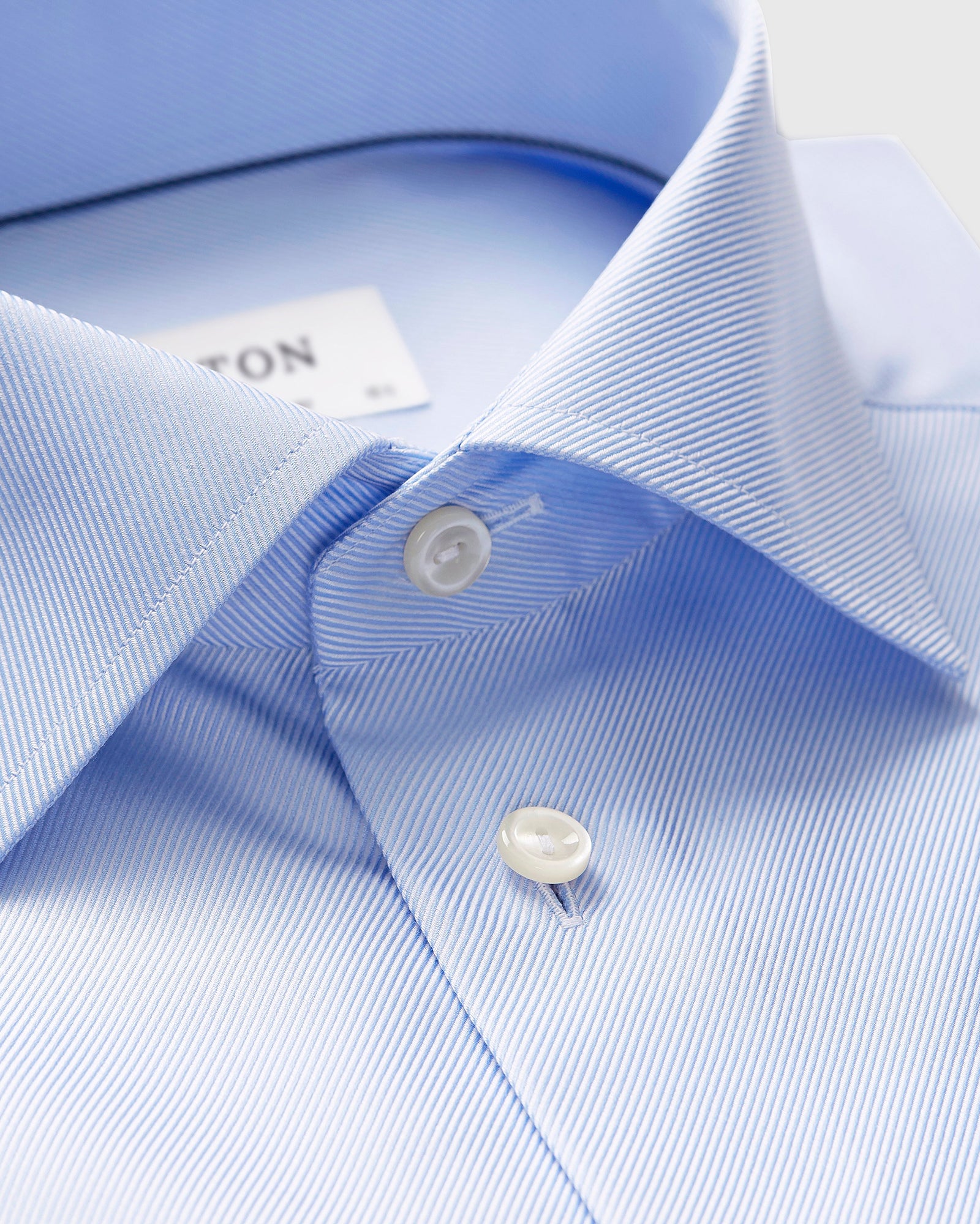 ETON 310079122 BLUE TEXTURED TWILL SC SHIRT